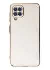 Samsung Galaxy A12 Kılıf Volet Silikon - Beyaz