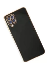 Samsung Galaxy A12 Kılıf Volet Silikon - Siyah