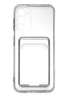 Samsung Galaxy A14 4G Kılıf Kart Şeffaf Silikon - Şeffaf