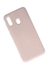 Samsung Galaxy A20 Kılıf Nano içi Kadife Silikon - Pudra