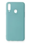 Samsung Galaxy A20S Kılıf First Silikon - Su Yeşili