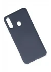 Samsung Galaxy A20S Kılıf Nano içi Kadife Silikon - Gri