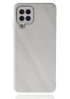 Samsung Galaxy A22 Kılıf Glass Kapak - Beyaz