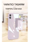 Samsung Galaxy A22 Kılıf Glass Kapak - Pembe