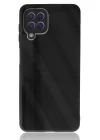 Samsung Galaxy A22 Kılıf Glass Kapak - Siyah
