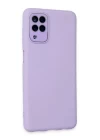 Samsung Galaxy A22 Kılıf Lansman Glass Kapak - Lila