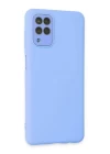 Samsung Galaxy A22 Kılıf Lansman Glass Kapak - Mavi