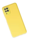Samsung Galaxy A22 Kılıf Lansman Glass Kapak - Sarı