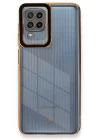 Samsung Galaxy A22 Kılıf Liva Lens Silikon - Siyah