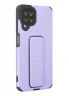 Samsung Galaxy A22 Kılıf Mega Standlı Silikon - Lila