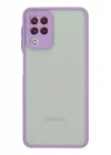 Samsung Galaxy A22 Kılıf Montreal Silikon Kapak - Mor