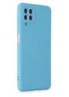 Samsung Galaxy A22 Kılıf Nano içi Kadife Silikon - Mavi