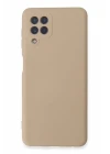 Samsung Galaxy A22 Kılıf Nano içi Kadife Silikon - Pudra