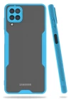 Samsung Galaxy A22 Kılıf Platin Silikon - Mavi