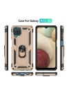 Samsung Galaxy A22 Kılıf Sofya Yüzüklü Silikon Kapak - Gold