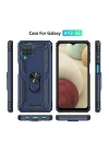 Samsung Galaxy A22 Kılıf Sofya Yüzüklü Silikon Kapak - Lacivert