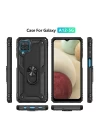 Samsung Galaxy A22 Kılıf Sofya Yüzüklü Silikon Kapak - Siyah