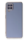 Samsung Galaxy A22 Kılıf Volet Silikon - Mavi