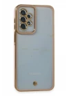 Samsung Galaxy A23 4G Kılıf Liva Lens Silikon - Pudra