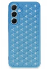 Samsung Galaxy A25 5G Kılıf Petek Silikon Kapak - Mavi
