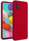 Samsung Galaxy A31 Kılıf Nano içi Kadife Silikon - Kırmızı