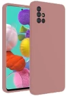 Samsung Galaxy A31 Kılıf Nano içi Kadife Silikon - Pudra