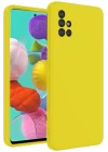 Samsung Galaxy A31 Kılıf Nano içi Kadife Silikon - Sarı