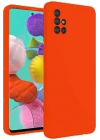 Samsung Galaxy A31 Kılıf Nano içi Kadife Silikon - Turuncu