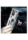 Samsung Galaxy A33 5G Kılıf Sofya Yüzüklü Silikon Kapak - Gümüş