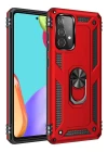 Samsung Galaxy A33 5G Kılıf Sofya Yüzüklü Silikon Kapak - Kırmızı