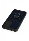 Samsung Galaxy A34 5G Kılıf Pars Lens Yüzüklü Silikon - Lacivert