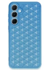 Samsung Galaxy A35 5G Kılıf Petek Silikon Kapak - Mavi
