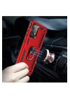 Samsung Galaxy A52 Kılıf Sofya Yüzüklü Silikon Kapak - Kırmızı