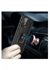 Samsung Galaxy A52 Kılıf Sofya Yüzüklü Silikon Kapak - Siyah