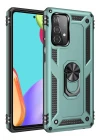 Samsung Galaxy A52 Kılıf Sofya Yüzüklü Silikon Kapak - Yeşil