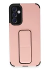 Samsung Galaxy A54 5G Kılıf Mega Standlı Silikon - Pudra