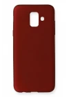 Samsung Galaxy A6 2018 Kılıf First Silikon - Bordo