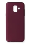 Samsung Galaxy A6 2018 Kılıf First Silikon - Mürdüm