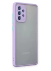 Samsung Galaxy A72 Kılıf Montreal Silikon Kapak - Mor