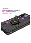 Samsung Galaxy A72 Kılıf Sofya Yüzüklü Silikon Kapak - Siyah