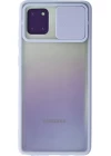 Samsung Galaxy A81 / Note 10 Lite Kılıf Palm Buzlu Kamera Sürgülü Silikon - Lila