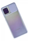 Samsung Galaxy A81 / Note 10 Lite Kılıf Palm Buzlu Kamera Sürgülü Silikon - Lila