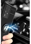 Samsung Galaxy A91 / S10 Lite Kılıf Range Yüzüklü Silikon - Mavi