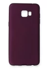 Samsung Galaxy C5 Pro Kılıf First Silikon - Mürdüm