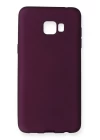 Samsung Galaxy C7 Pro Kılıf First Silikon - Mürdüm
