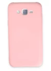 Samsung Galaxy J7 Kılıf Nano içi Kadife Silikon - Pudra