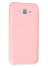 Samsung Galaxy J7 Kılıf Nano içi Kadife Silikon - Pudra