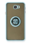 Samsung Galaxy J7 Prime Kılıf Montreal Yüzüklü Silikon Kapak - Buz Mavi