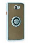 Samsung Galaxy J7 Prime Kılıf Montreal Yüzüklü Silikon Kapak - Buz Mavi