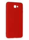 Samsung Galaxy J7 Prime Kılıf Nano içi Kadife Silikon - Kırmızı